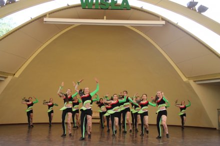 Formacje taneczne pokazujące układy taneczne